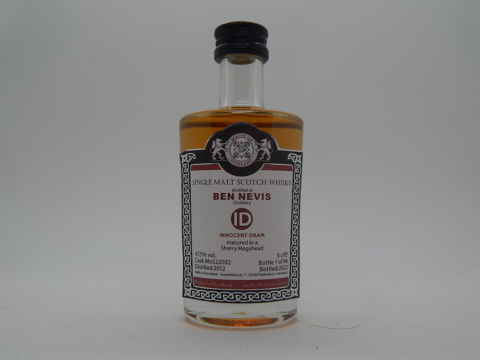 ID SMSW Sherry Hogshead 10yo 2012-2022 "Malts of Scotland" 5cle 47,5%vol 1/96